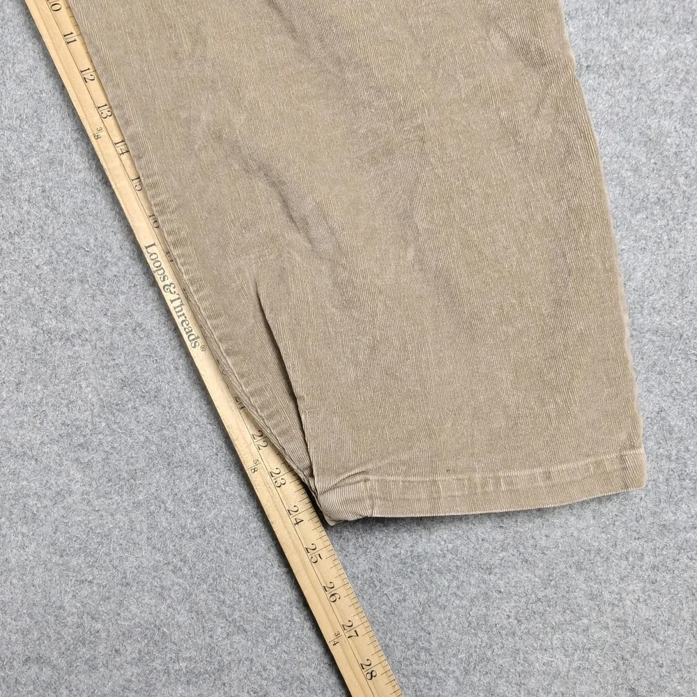 Pietsie Pants Mens XL Beige Corduroy Sweatpants Elastic Waist Relaxed USA - Picture 6 of 9